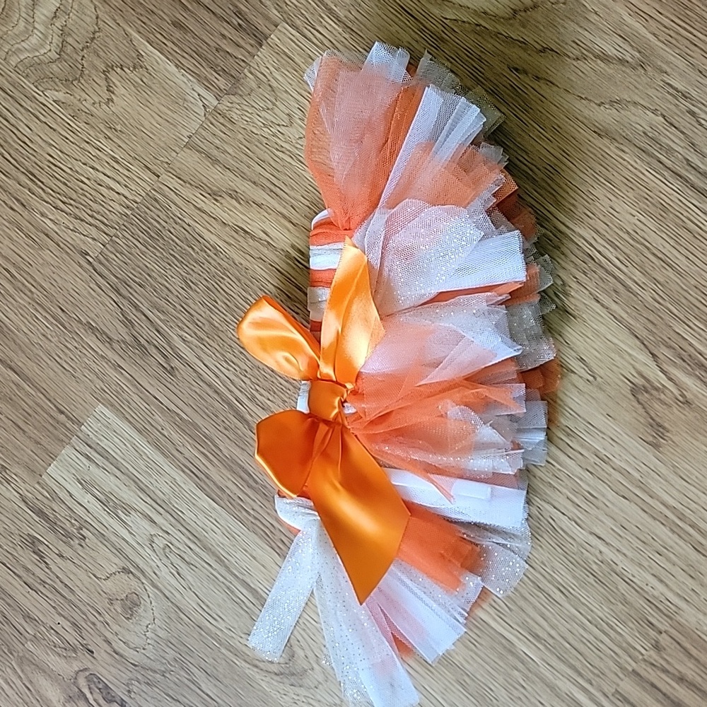Orange and white tutu